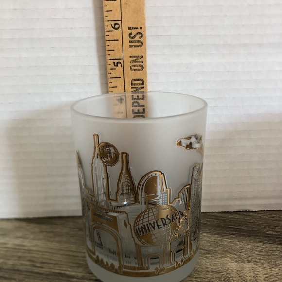 Vtg 90s Universal Studios Park Frosted Rocks Glasses - Picture 10 of 12